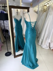 Wholesale Women's Elegant Floor-Length Dress with Rhinestones Elegant Party Evening Dress