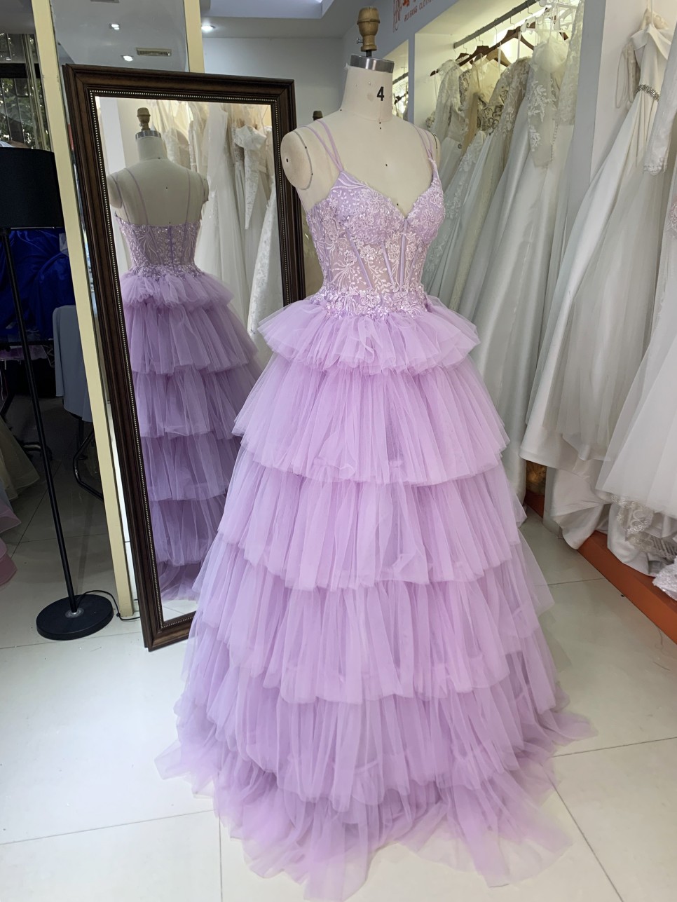 2026 Hot Designs Purple Ball Gown Wedding Dress Luxury Floor-Length Evening Dress for Women
