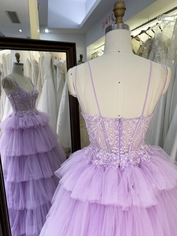 2026 Hot Designs Purple Ball Gown Wedding Dress Luxury Floor-Length Evening Dress for Women