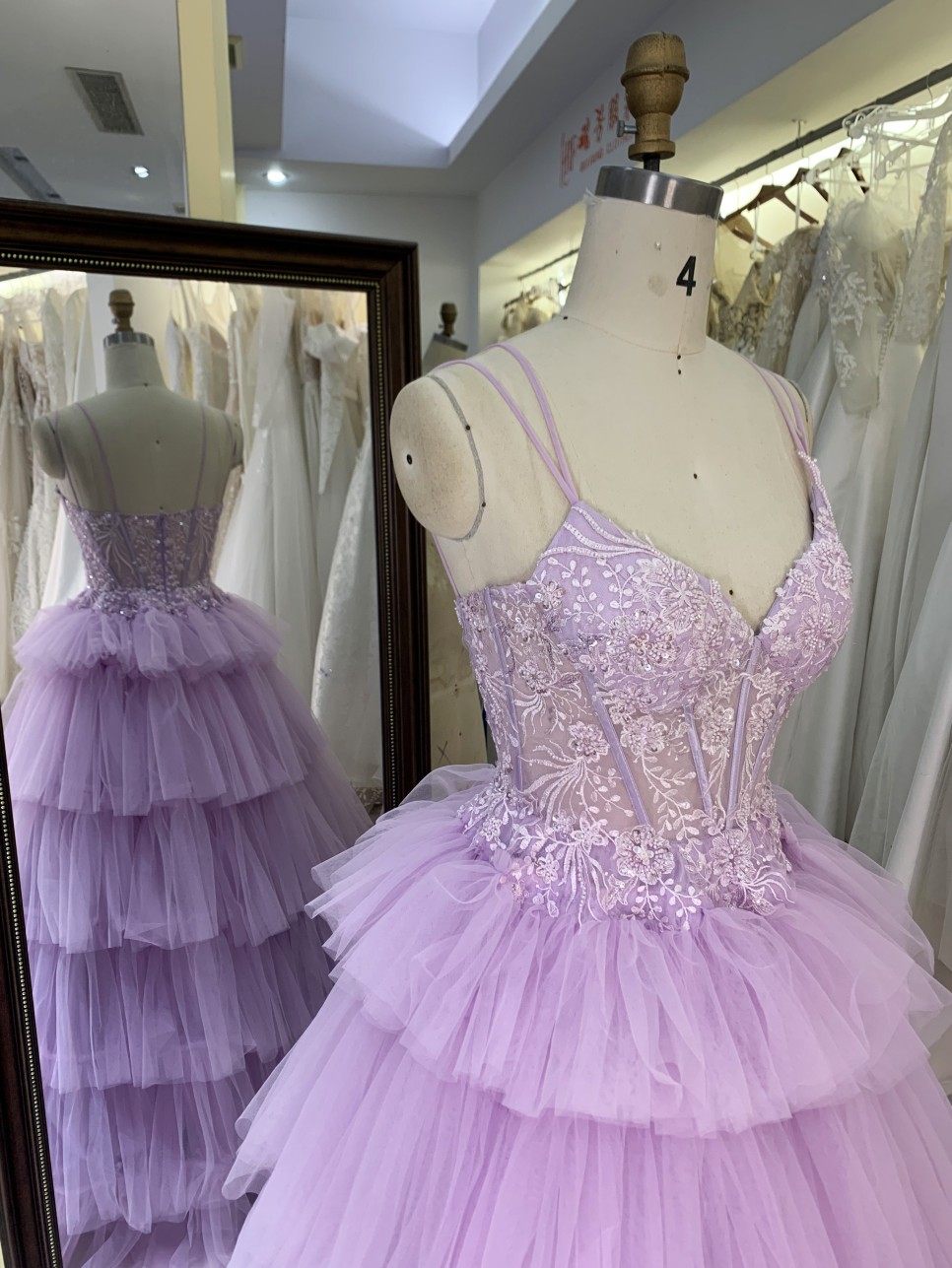 2026 Hot Designs Purple Ball Gown Wedding Dress Luxury Floor-Length Evening Dress for Women