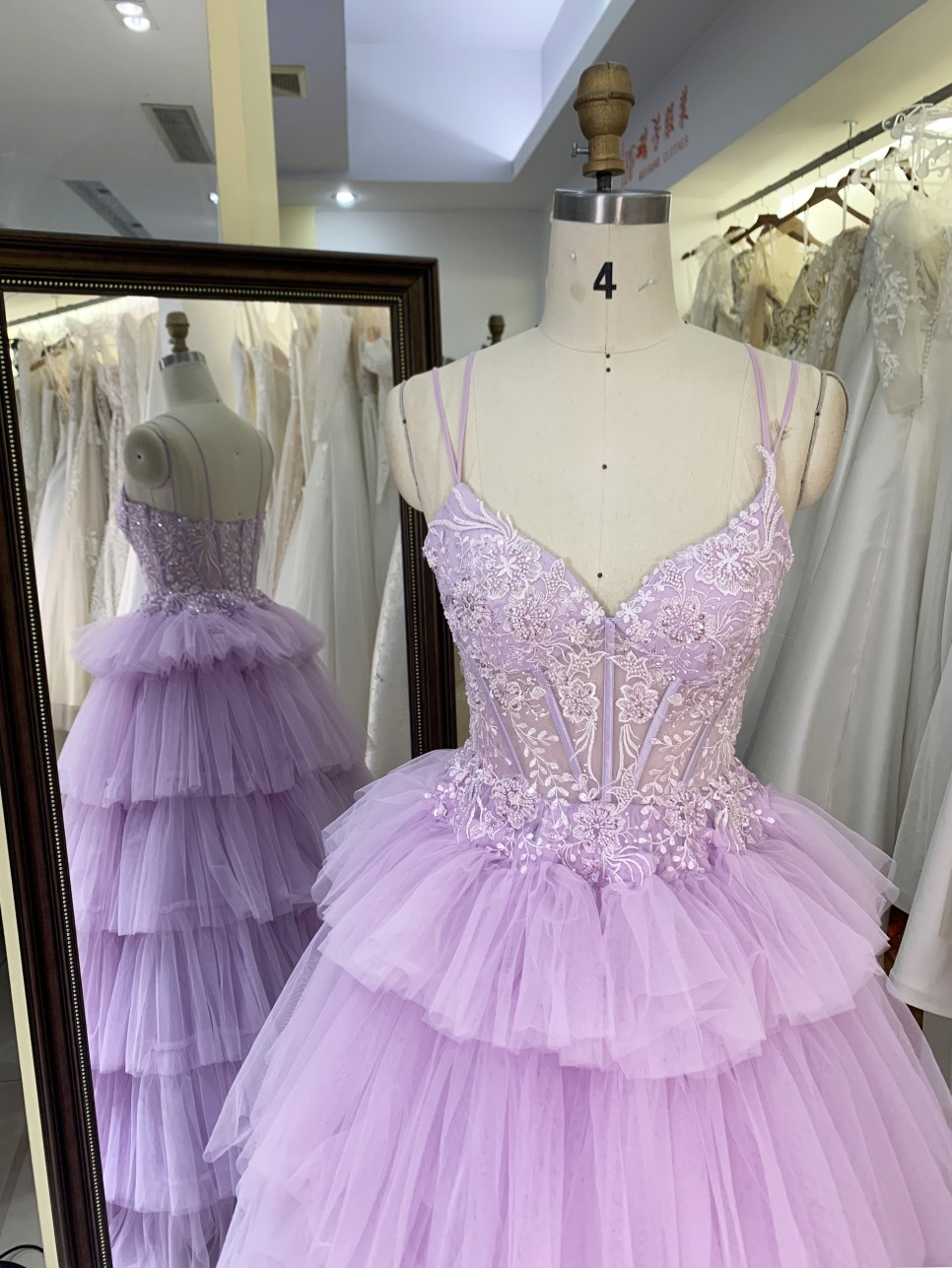 2026 Hot Designs Purple Ball Gown Wedding Dress Luxury Floor-Length Evening Dress for Women