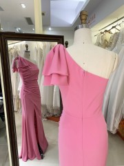 Elegant Long Evening Dress One Shoulder Floor Length High Slit Formal Party Evening Dresses Dinner Dresses Women