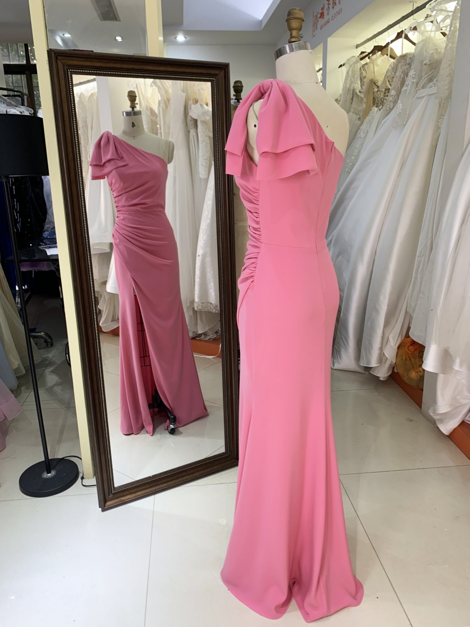 Elegant Long Evening Dress One Shoulder Floor Length High Slit Formal Party Evening Dresses Dinner Dresses Women