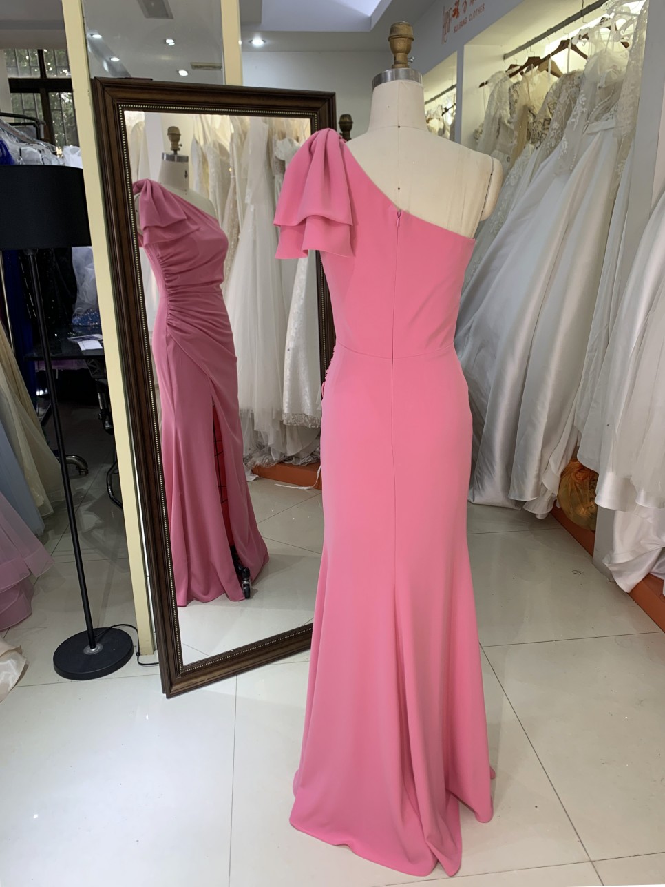 Elegant Long Evening Dress One Shoulder Floor Length High Slit Formal Party Evening Dresses Dinner Dresses Women