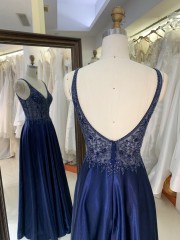 Beautiful Floor Length Wide Straps V Back Sleeveless Formal Prom Dresses Elegant Evening Dresses for Women