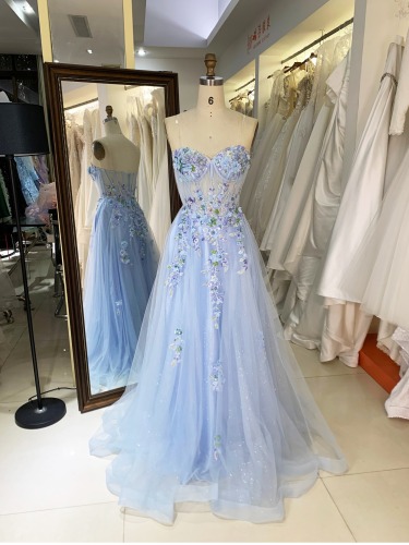 2026 Wholesale Pink Evening Dress Off-Shoulder Prom Dress with Lace Flower Embroidery Party-Style Natural Waistline