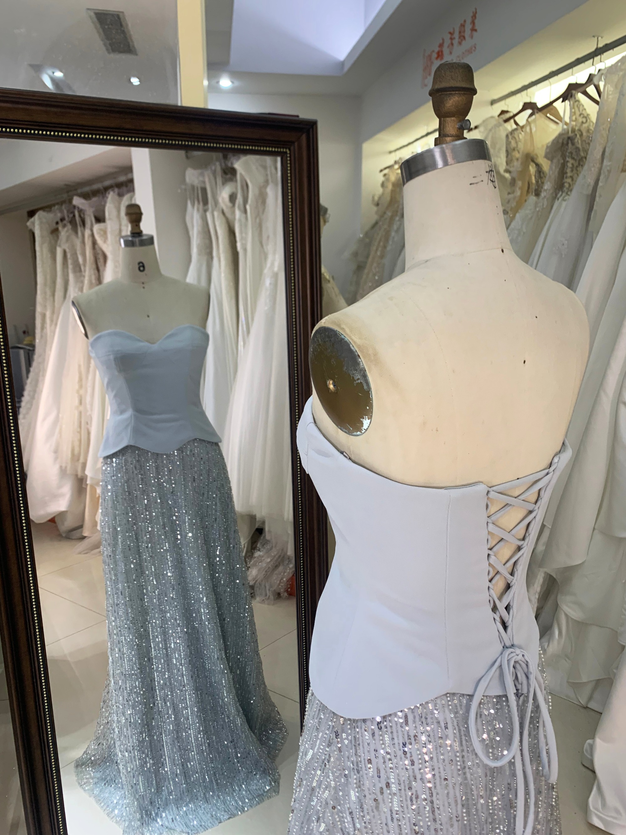 2025 Gray Stunning Fitted Evening Gown Women's Luxury Evening Dress Shawl Formal Party Dress Long Dress for Girls