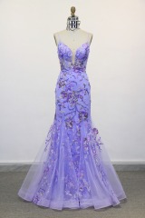 2025 New Trendy Floral Prom Dress American New Party Sequin Mermaid Evening Dresses 2026 Women Prom Dress