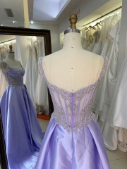 New Design Wholesale Elegant a Line Prom Dress With Beading Long Gown Prom Evening Dress 2026