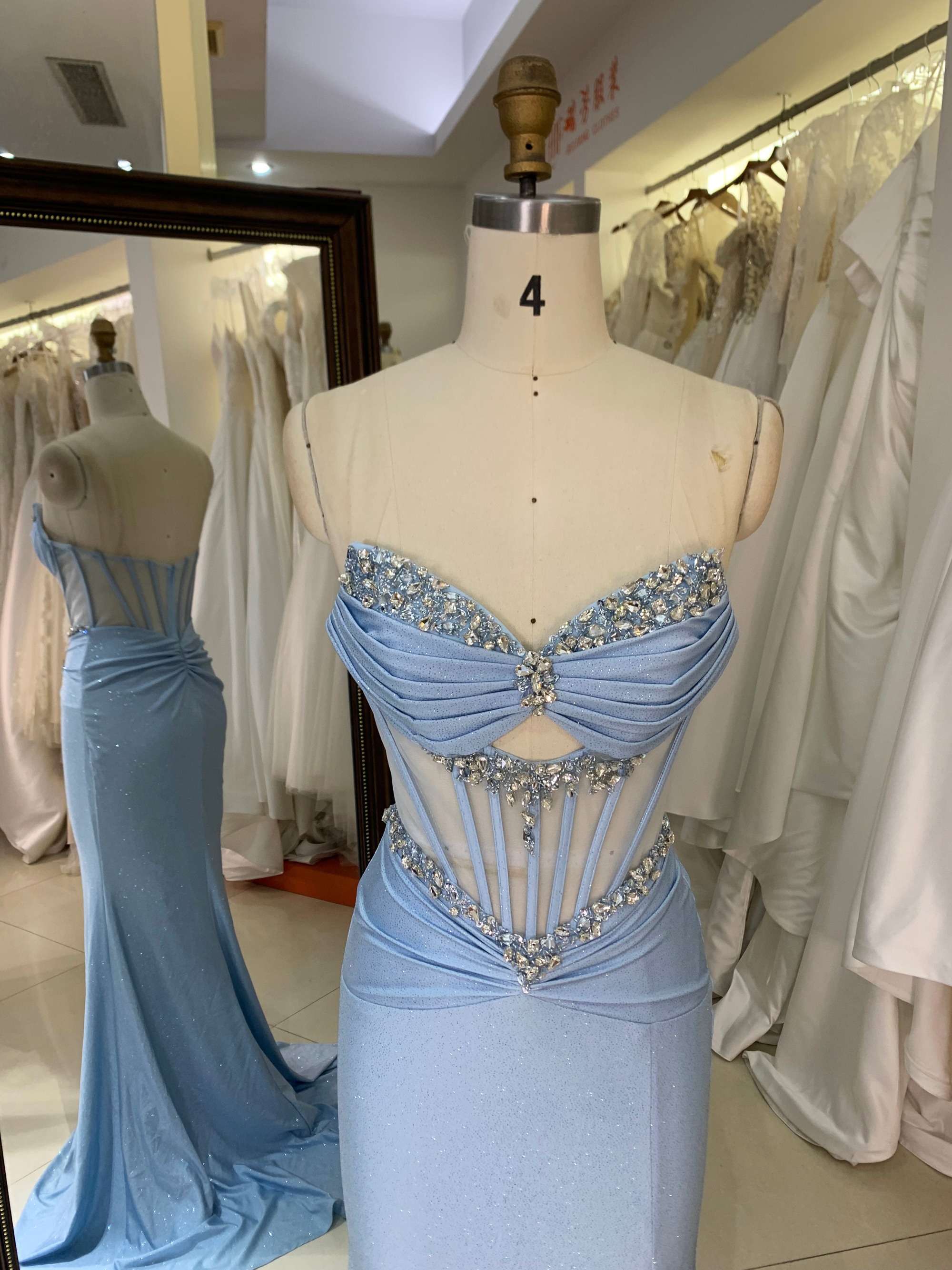 New America Wholesale LA Brand off Shoulder Beading African Dress Gown for Dress Prom Women