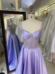 New Design Wholesale Elegant a Line Prom Dress With Beading Long Gown Prom Evening Dress 2026