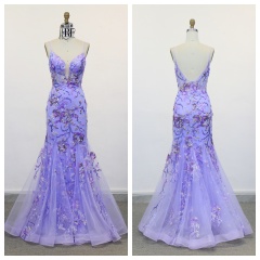 2025 New Trendy Floral Prom Dress American New Party Sequin Mermaid Evening Dresses 2026 Women Prom Dress