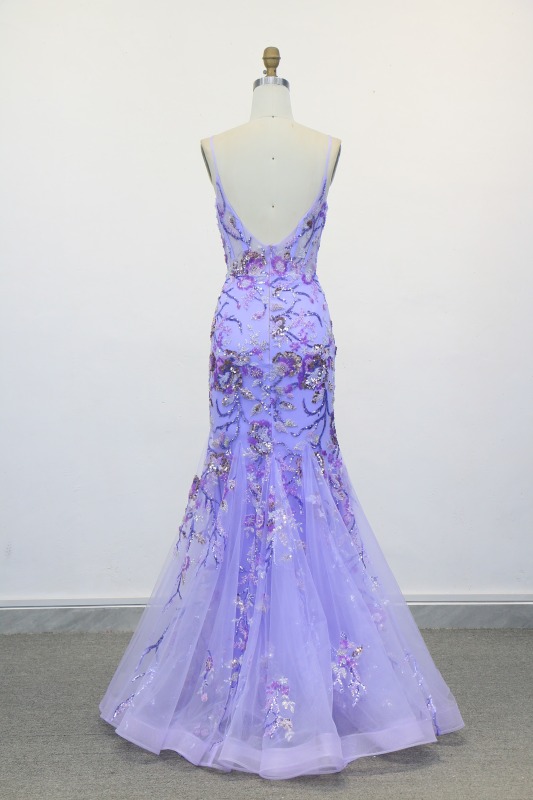 2025 New Trendy Floral Prom Dress American New Party Sequin Mermaid Evening Dresses 2026 Women Prom Dress