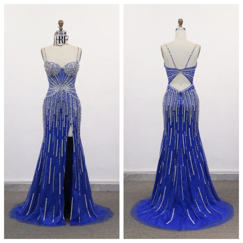 New America Wholesale LA Brand Beading Chain Long Evening Dresses Crystal Women's Clothing Prom Dresses