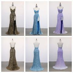 Elegant A-Line Beautiful Floor Length Dressed Evening Dress with Rhinestone Party Long Gown Sexy Party Club Wear