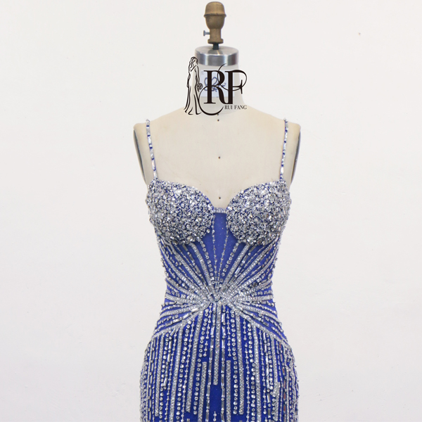 New America Wholesale LA Brand Beading Chain Long Evening Dresses Crystal Women's Clothing Prom Dresses