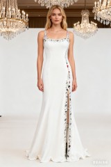 Chic Black Square Neck Mermaid Evening Gown Long with High Slit Beads Backless Embellishment Romantic Party Style
