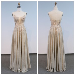 New America Wholesale LA Brand off Shoulder Beading Chain Long Evening Dresses Crystal Embellished Gown for Prom Dresses Black