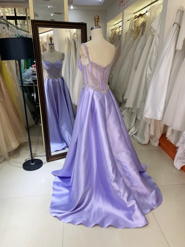 New Design Wholesale Elegant a Line Prom Dress With Beading Long Gown Prom Evening Dress 2026