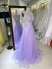 Wholesale New Arrival Ruffle with Flowers Long Ball Gown Evening Dresses