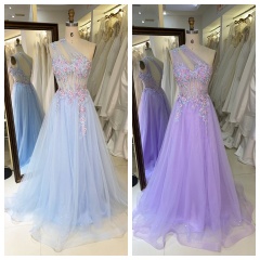 Wholesale New Arrival Ruffle with Flowers Long Ball Gown Evening Dresses