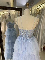 Prom Dress 2026 Modern Blue A-Line with Zipper Back Wholesale Party Long Gowns Evening Dress
