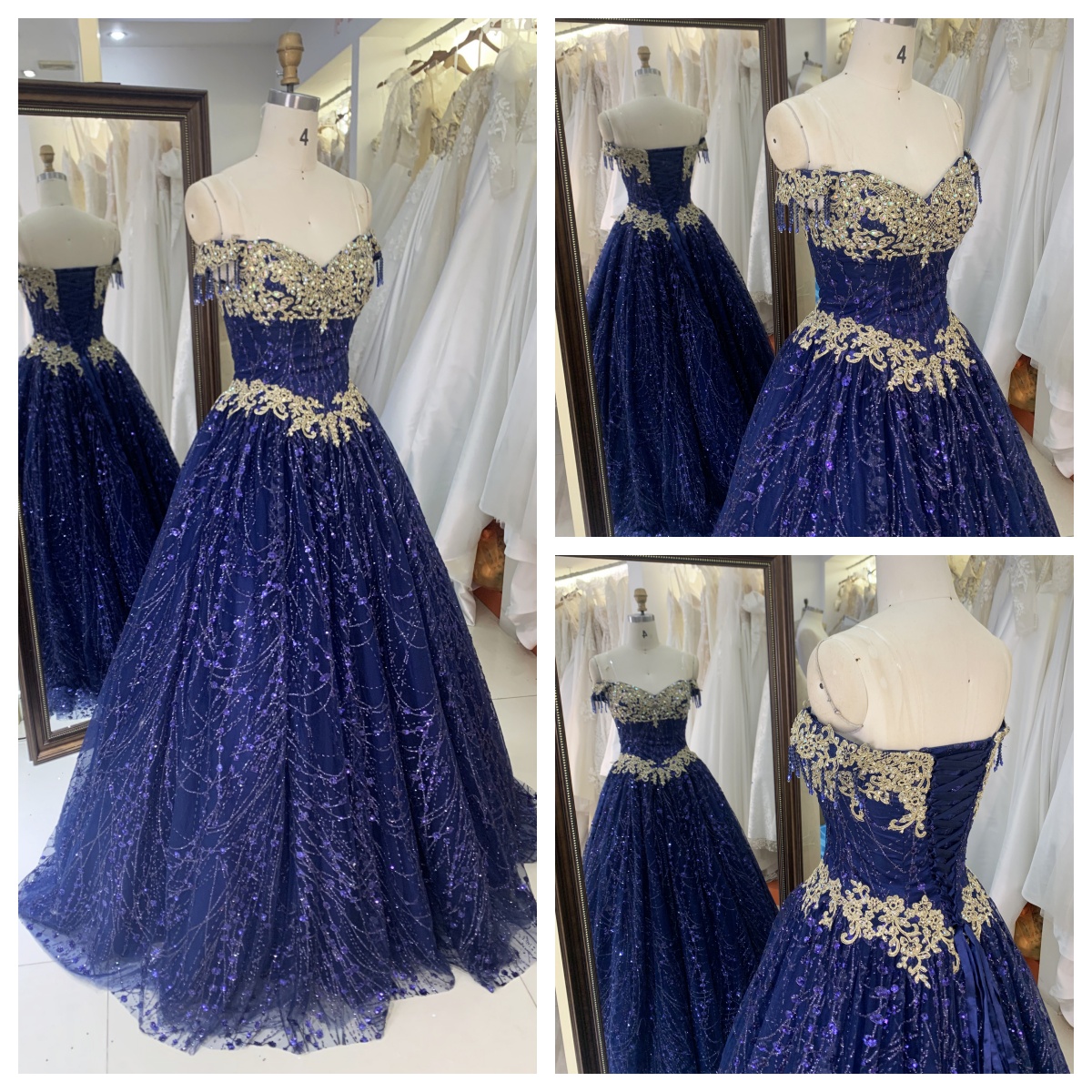 2026 New Design Dresses for Quinceanera Ball Dress Off Shoulder Prom Evening Dress with Embroidered Flowers