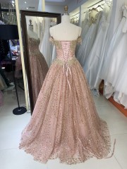 2026 New Design Dresses for Quinceanera Ball Dress Off Shoulder Prom Evening Dress with Embroidered Flowers