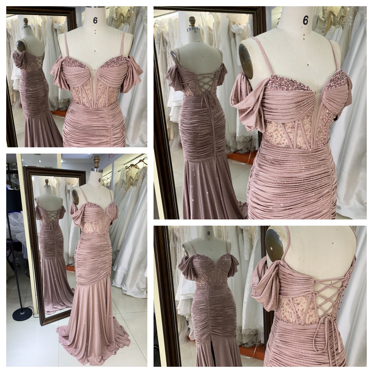 Elegant Long Evening Dress off Shoulder Floor Length with Special Design Formal Party Evening Dresses for Women