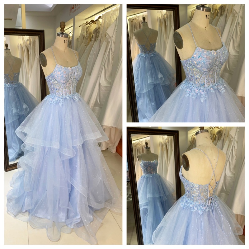 Wholesale Women's Elegant Long Party Dresses Ball Gown Dress with Embroidery V-neck Lace-up Back for Party Evening Wear