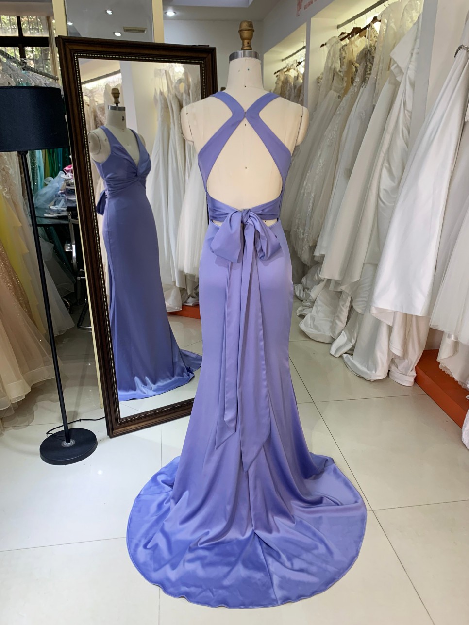 2025 Stunning Cross Halter Neck Purple Mermaid Prom Dress Formal Evening Gown Backless Embellishment Party Style Natural