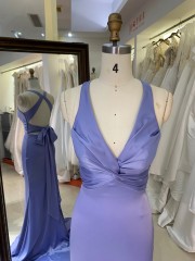 2025 Stunning Cross Halter Neck Purple Mermaid Prom Dress Formal Evening Gown Backless Embellishment Party Style Natural