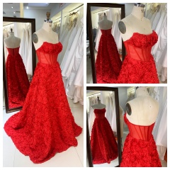 2025 Elegant Black Mermaid Spaghetti Straps Square Collar Sheer Corset Boning Design Cut Out Long Prom Dress with 3D Flowers