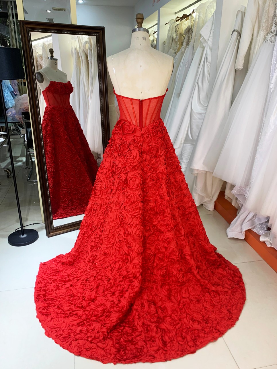 2025 Elegant Black Mermaid Spaghetti Straps Square Collar Sheer Corset Boning Design Cut Out Long Prom Dress with 3D Flowers