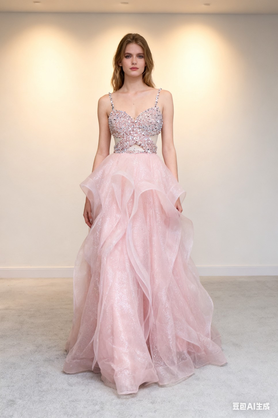 Wholesale Prom Dresses 2026 in pink See Through Corset Embroidery Sleeveless Ruffle Prom Evening Dresses