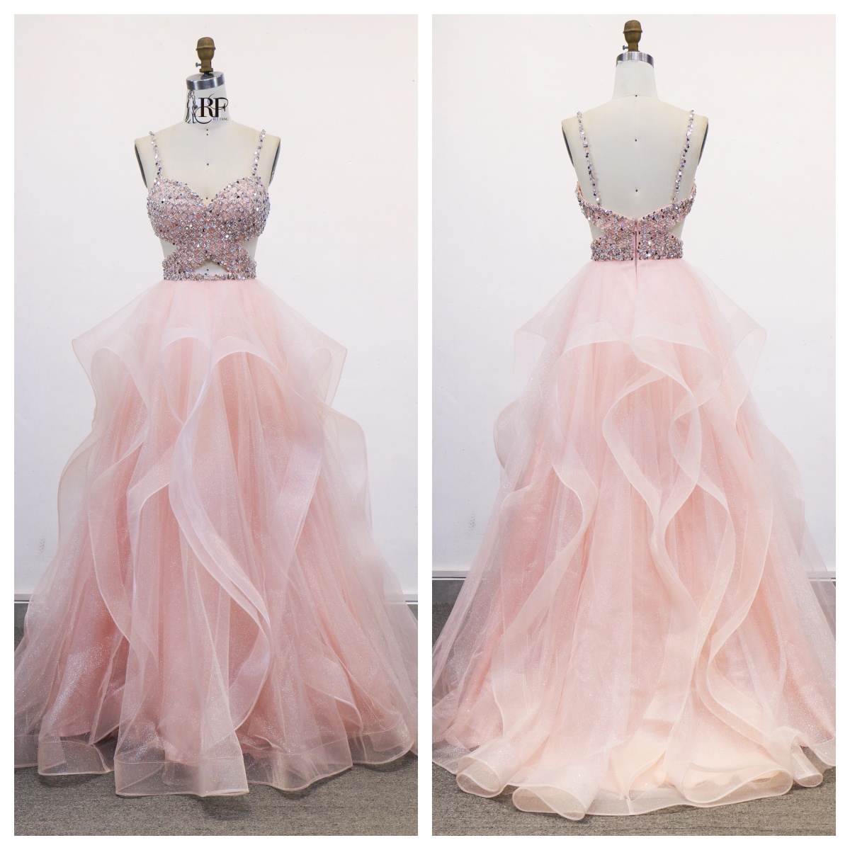 Wholesale Prom Dresses 2026 in pink See Through Corset Embroidery Sleeveless Ruffle Prom Evening Dresses