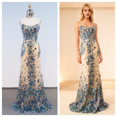 Wholesale 2026 Elegant Heavy Beaded Evening Dress for Women Long Sexy with Luxury Beading Flowers Party Style