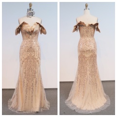 Wholesale Off Shoulder Sweetheart Mermaid Evening Gown Prom Dress with Natural Waistline Party Style