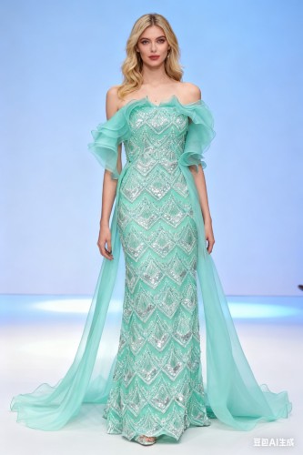 Wholesale New A-Line Design Elegant Evening Party Dresses for Women with Floral Ruffle Natural Waistline Eco-Friendly 2026