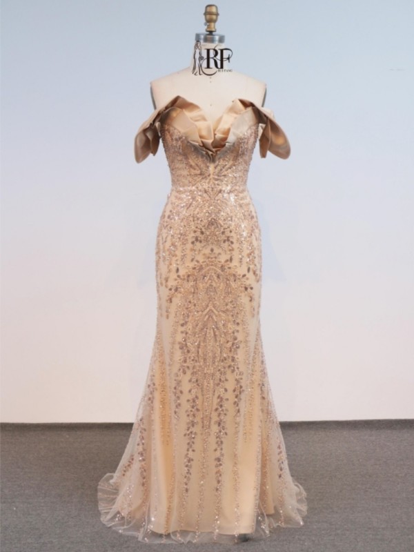 Wholesale Off Shoulder Sweetheart Mermaid Evening Gown Prom Dress with Natural Waistline Party Style