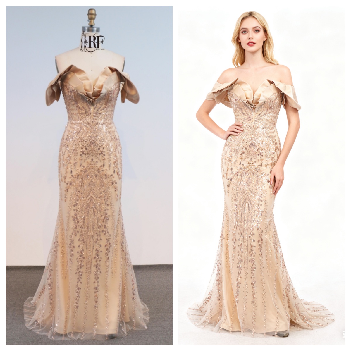 Wholesale Off Shoulder Sweetheart Mermaid Evening Gown Prom Dress with Natural Waistline Party Style