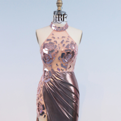 Sexy Sleeveless Beautiful Floor Length Dressed Evening Dress with Rhinestone Bling Evening Dresses