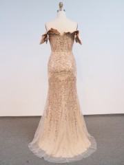 Wholesale Off Shoulder Sweetheart Mermaid Evening Gown Prom Dress with Natural Waistline Party Style