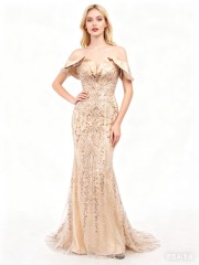 Wholesale Off Shoulder Sweetheart Mermaid Evening Gown Prom Dress with Natural Waistline Party Style