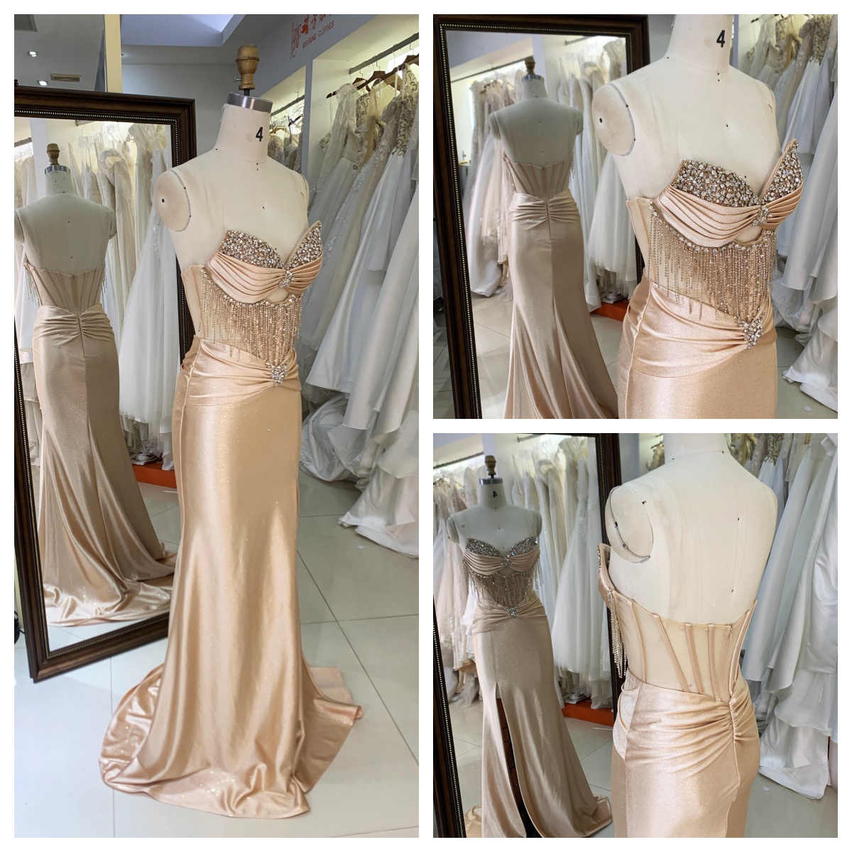 Trending Products 2026 New Arrivals Fancy Sequins Boning Prom Gowns Luxury Evening Dresses for Women