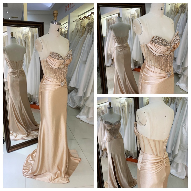 Trending Products 2026 New Arrivals Fancy Sequins Boning Prom Gowns Luxury Evening Dresses for Women