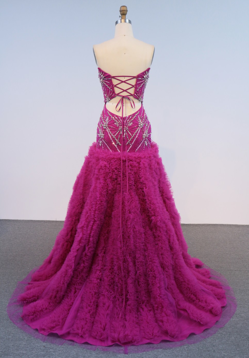 Elegant Short Front Long Back Evening Dress for Ladies Fancy Sequin Boning Prom Gowns Luxe Evening Christmas Part Dress for Girl