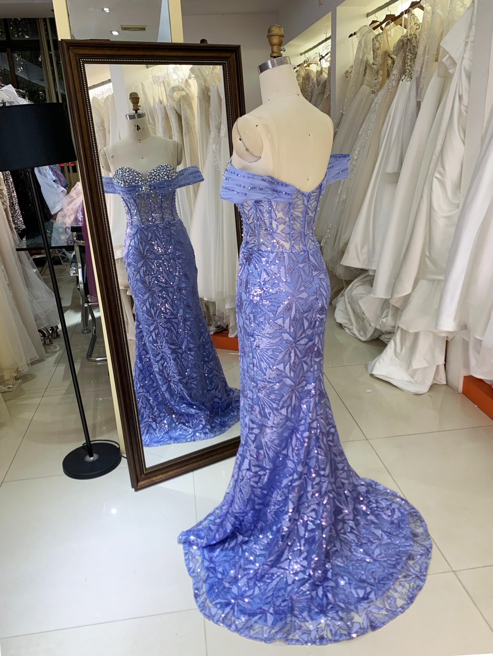 Luxury Evening Dresses for Women's Parties Sequins Boning Prom Gowns Luxe Evening Christmas Part Dress for Girl