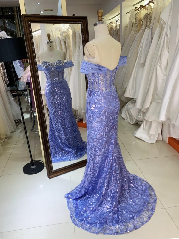 Luxury Evening Dresses for Women's Parties Sequins Boning Prom Gowns Luxe Evening Christmas Part Dress for Girl