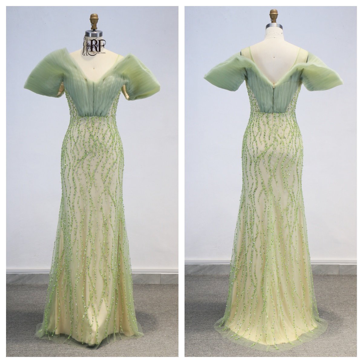 2026 Chic Luxury Sage Green Mermaid Evening Dresses Elegant Off the Shoulder Style for ARABIC Formal Party Gowns